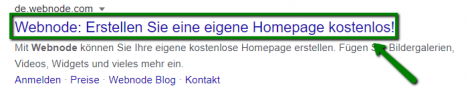Header in Suchmaschienen