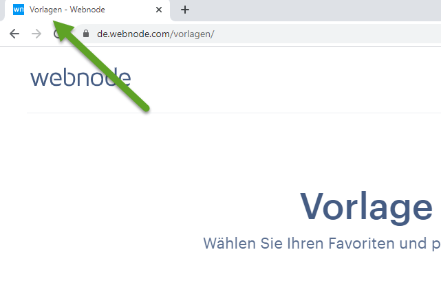 Seitentitel im Browser Tab
