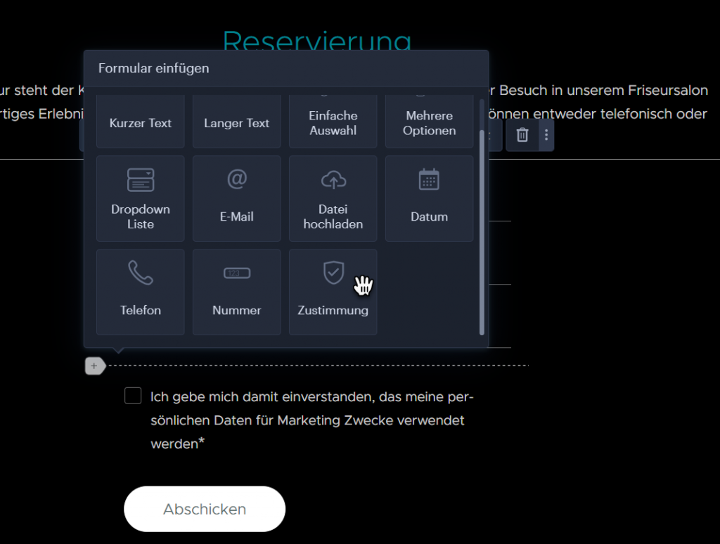 Zustimmungstickbox