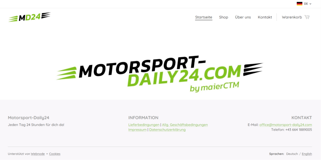 Website Footer Design von Motosport-Daily 24